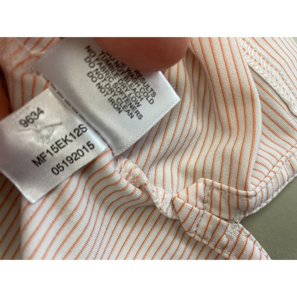 Peter Millar Summer Comfort Polo Shirt Men Extra Large Striped Orange White Logo - Picture 11 of 13